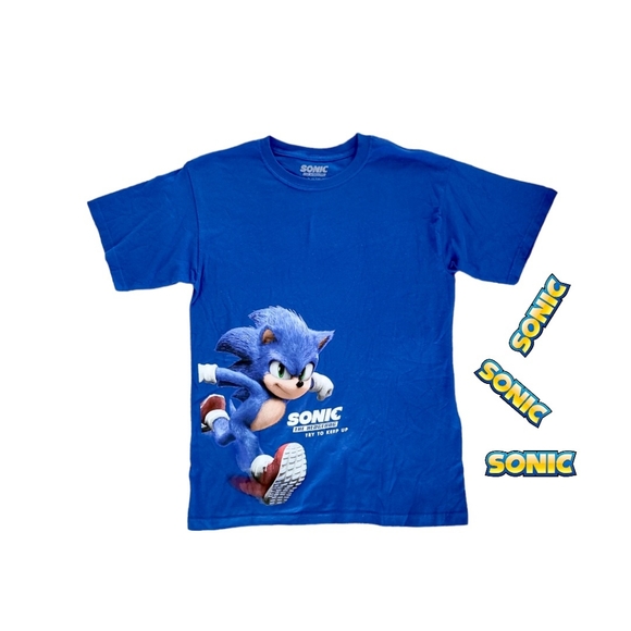 Sonic Hedgehog Character Graphic Print Big Boy's T-shirt - Picture 2 of 3